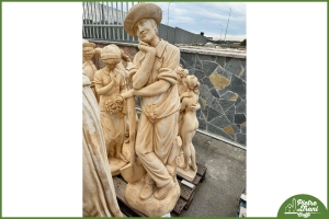 Statua Contadino con Vanga h. 140